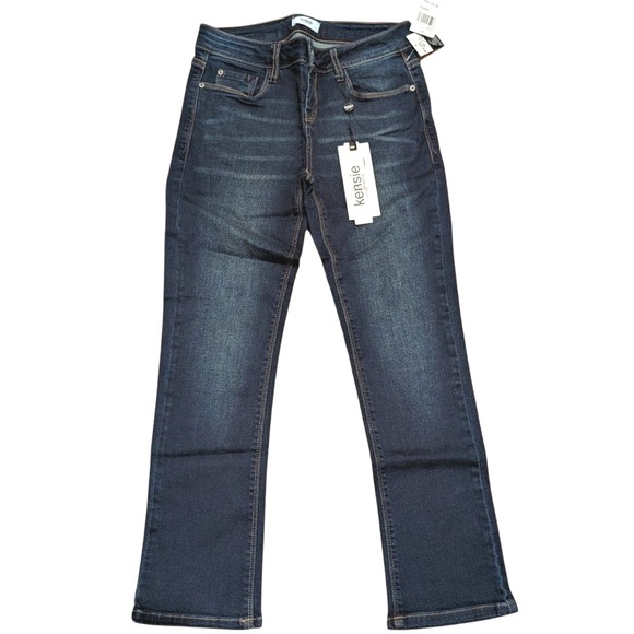 🆕 Kensie Womens 27 Flare Crop Jeans Stretch Denim Capri Pants NWT - Picture 1 of 6